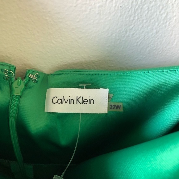 Calvin Klein Green Satin Dress Plus 22W - Picture 5 of 14